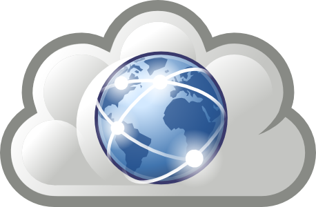 Internet globe and cloud