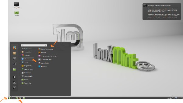 Linux Mint open browser