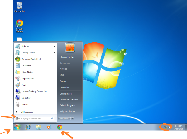 Windows 7 open browser