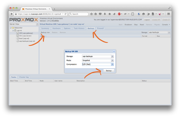 Proxmox Virtual Machine Backup
