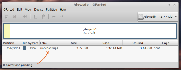 Partitioning add label